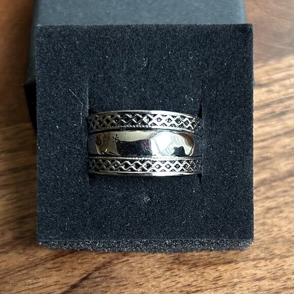 STERLING SILVER 925 Bali Design Ring Size 8 - Picture 2 of 7